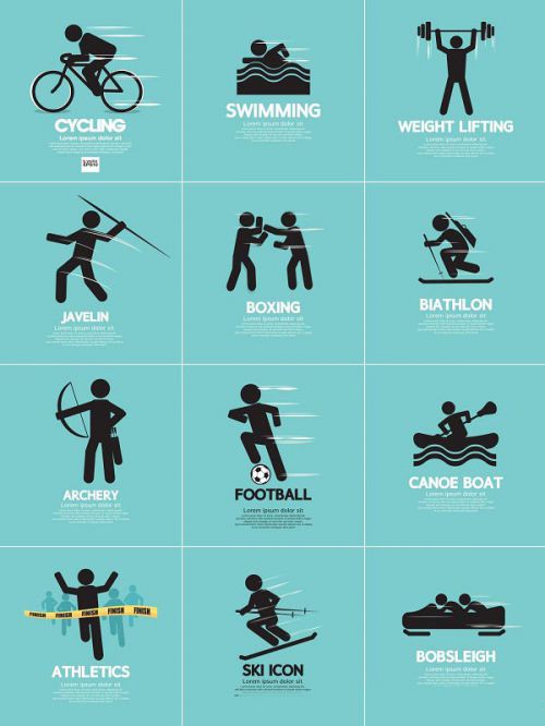 دانلود وکتور آیکون ورزشی Vector Sport Icons