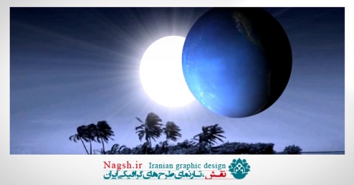 دانلود ویدئو کلیپ بکگراند گردش کره زمین در مقابل ماه